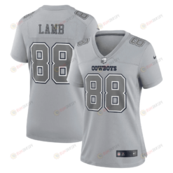 CeeDee Lamb 88 Dallas Cowboys Women's Atmosphere Fashion Game Jersey - Gray