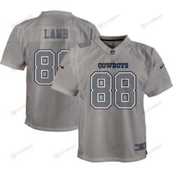 CeeDee Lamb 88 Dallas Cowboys Youth Atmosphere Game Jersey - Gray