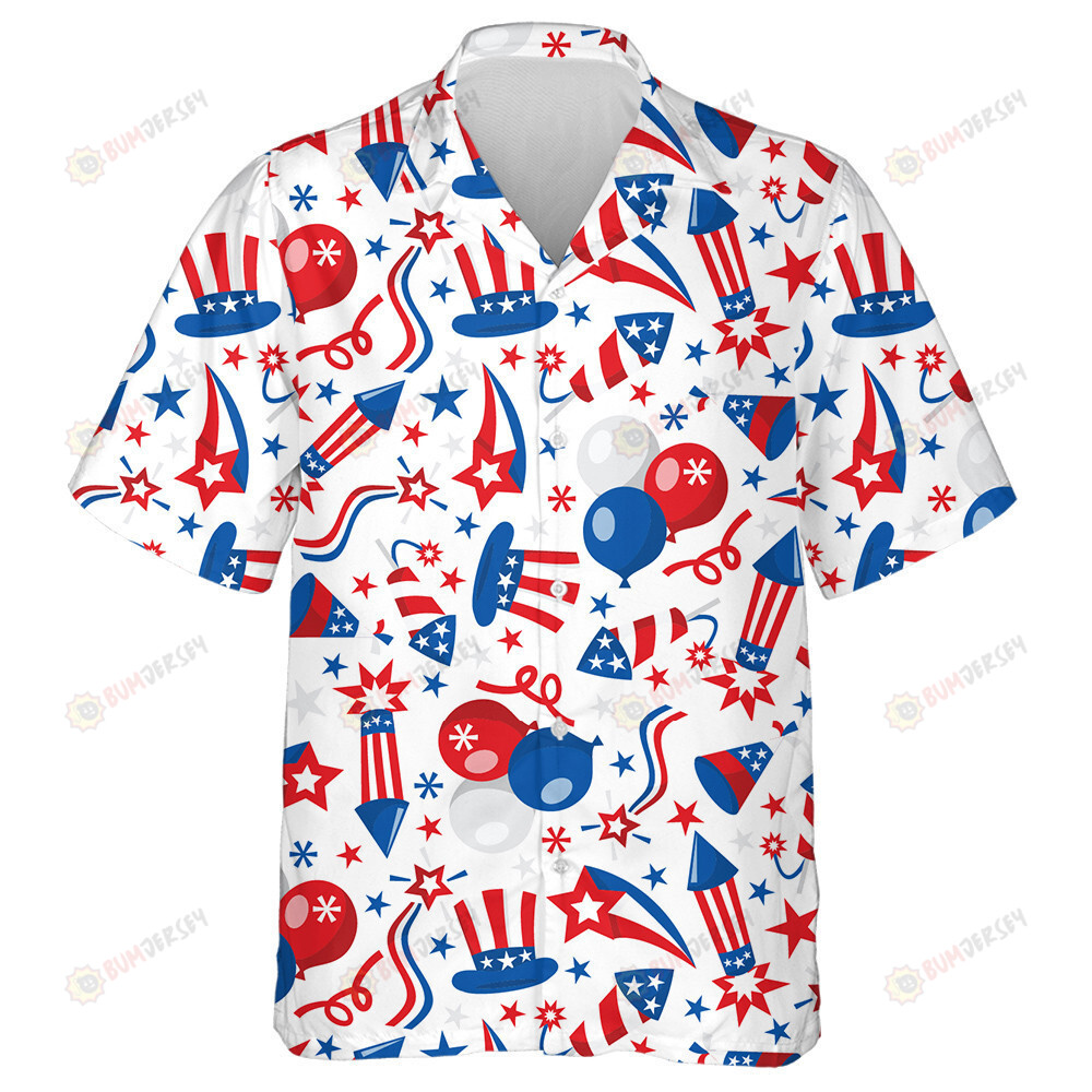 Celebrated Pattern Of American Patriotic Or Fourth Of July Theme Hawaiian Shirt