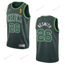 Celtics Aaron Nesmith 26 2022 Final Champions Jersey Earned Green