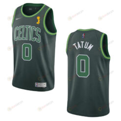 Celtics Jayson Tatum 0 2022 Final Champions Jersey Earned Green