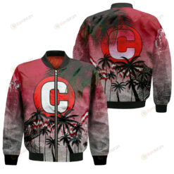 Centenary Gentlemen Bomber Jacket 3D Printed Coconut Tree Tropical Grunge