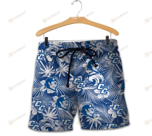 Central Connecticut Blue Devils Men Shorts Tropical Seamless