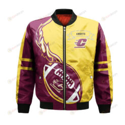 Central Florida Knights Bomber Jacket 3D Printed Flame Ball Pattern