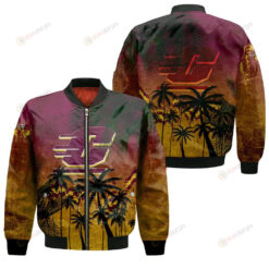 Central Michigan Chippewas Bomber Jacket 3D Printed Coconut Tree Tropical Grunge