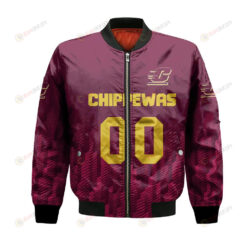 Central Michigan Chippewas Bomber Jacket 3D Printed Team Logo Custom Text And Number