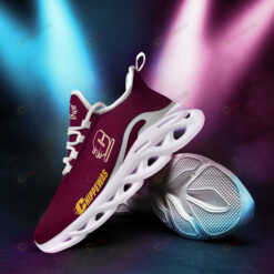 Central Michigan Chippewas Logo Pattern 3D Max Soul Sneaker Shoes In Maroon