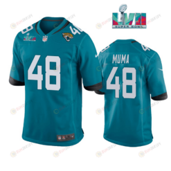 Chad Muma 48 Jacksonville Jaguars Super Bowl LVII Super Bowl LVII Teal Men's Jersey