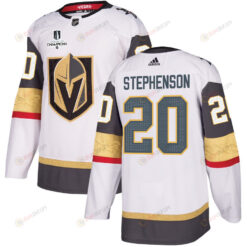 Chandler Stephenson 20 Vegas Golden Knights Stanley Cup 2023 Champions Patch Away Breakaway Men Jersey - White