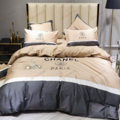 Chane CC Paris Long-Staple Cotton Bedding Set In Beige