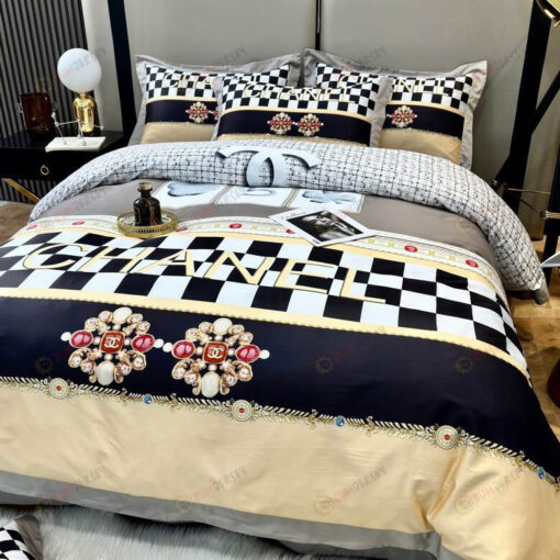 Chanel Check Pattern Cotton Bedding Set