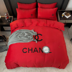 Channel Bedding Set Trendy Crystal Velvet - Red