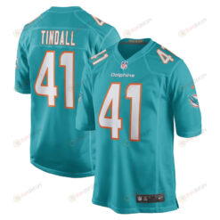 Channing Tindall 41 Miami Dolphins Men's Jersey - Aqua