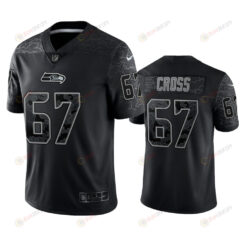 Charles Cross 67 Seattle Seahawks Black Reflective Limited Jersey - Men