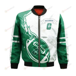 Charleston Southern Buccaneers Bomber Jacket 3D Printed Flame Ball Pattern