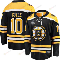 Charlie Coyle 10 Boston Bruins Stanley Cup 2023 Playoffs Patch Home Breakaway Men Jersey - Black
