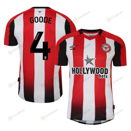 Charlie Goode 4 Brentford FC 2023-24 EFL Home Men Jersey - Red