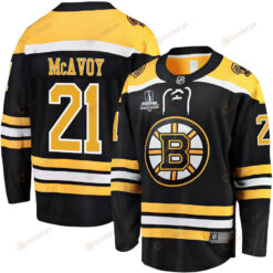 Charlie McAvoy 21 Boston Bruins Stanley Cup 2023 Playoffs Patch Home Breakaway Men Jersey - Black