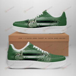 Charlotte 49Ers Logo Stripe Pattern Air Force 1 Printed In Green