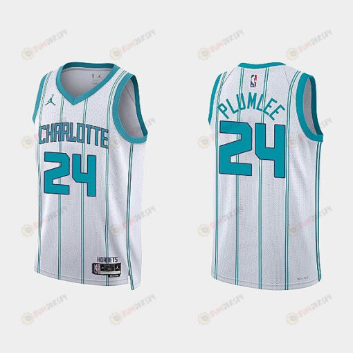 Charlotte Hornets Mason Plumlee 24 2022-23 Association Edition White Men Jersey Swingman