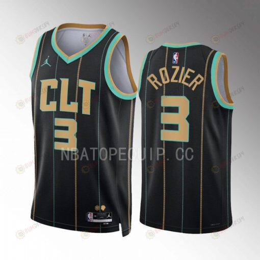 Charlotte Hornets Terry Rozier 3 2022-23 City Edition Black Jersey Swingman