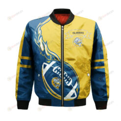 Charlottetown Islanders Bomber Jacket 3D Printed Flame Ball Pattern