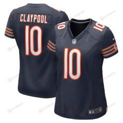 Chase Claypool 10 Chicago Bears Women's Game Player Jersey - Navy
