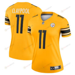 Chase Claypool 11 Pittsburgh Steelers Women's Inverted Legend Jersey - Gold