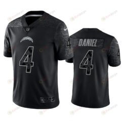 Chase Daniel 4 Los Angeles Chargers Black Reflective Limited Jersey - Men