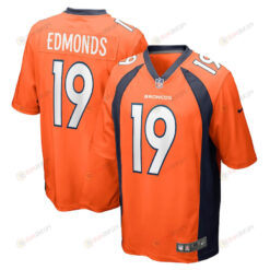 Chase Edmonds 19 Denver Broncos Game Player Jersey - Orange