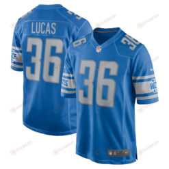 Chase Lucas 36 Detroit Lions Player Game Jersey - Blue