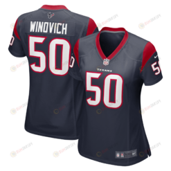 Chase Winovich 50 Houston Texans Women's Game Player Jersey - Navy