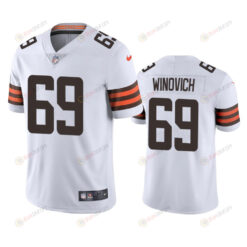 Chase Winovich 69 Cleveland Browns White Vapor Limited Jersey