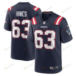 Chasen Hines New England Patriots Game Player Jersey - Navy