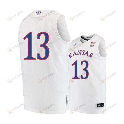 Cheick Diallo 13 Kansas Jayhawks Basketball Men Jersey - White