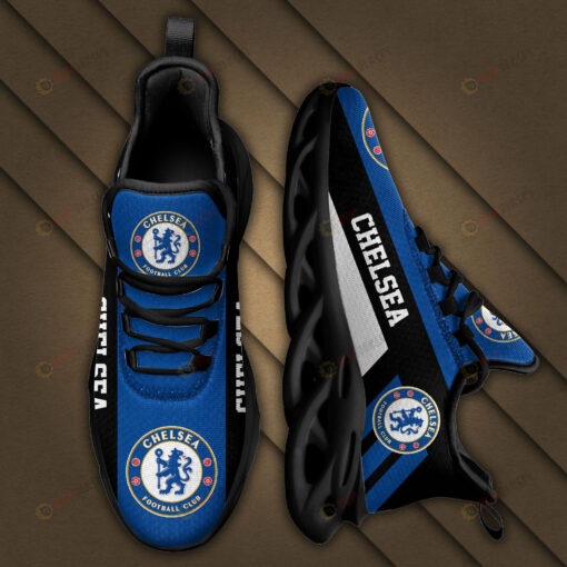 Chelsea Logo Black Stripe Pattern 3D Max Soul Sneaker Shoes In Blue