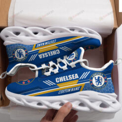 Chelsea Logo Pattern Custom Name 3D Max Soul Sneaker Shoes