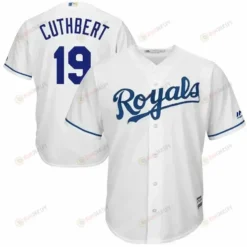 Cheslor Cuthbert Kansas City Royals Home Cool Base Player Jersey - White Color