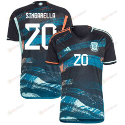 Chiara Singarella 20 Argentina Women's National Team 2023-24 World Cup Away Men Jersey