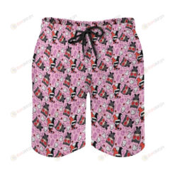 Chibi Catwoman Harley Quinn Kittens Pattern Hawaiian Shorts Summer Shorts Men Shorts - Print Shorts