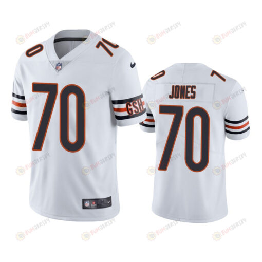 Chicago Bears Braxton Jones 70 White Vapor Limited Jersey