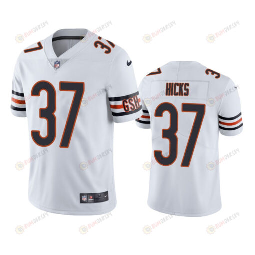 Chicago Bears Elijah Hicks 37 White Vapor Limited Jersey