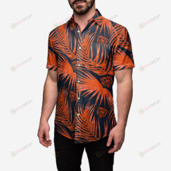 Chicago Bears Hawaiian Aloha Shirt Beach Short Sleeve In Orange Black