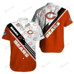 Chicago Bears In White Red Short Sleeve Curved Hawaiian Shirt