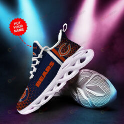 Chicago Bears Logo Blue Custom Name 3D Max Soul Sneaker Shoes