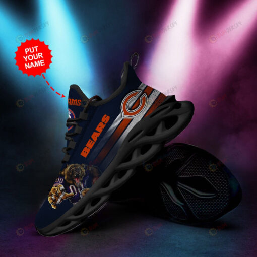 Chicago Bears Logo Custom Name 3D Max Soul Sneaker Shoes