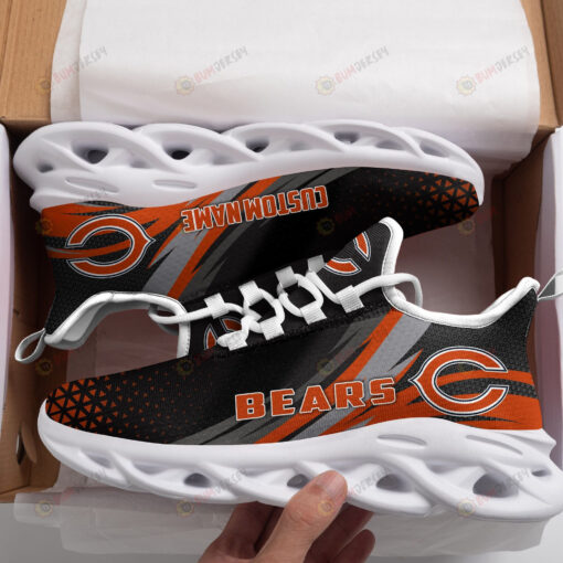 Chicago Bears Logo Custom Name Pattern 3D Max Soul Sneaker Shoes
