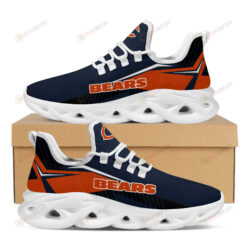 Chicago Bears Logo Pattern 3D Max Soul Sneaker Shoes In Navy Blue