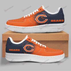 Chicago Bears Logo Pattern Air Force 1 Printed In Blue Orange