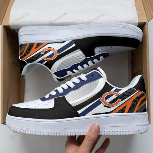 Chicago Bears Logo Stripe Pattern Air Force 1 Printed